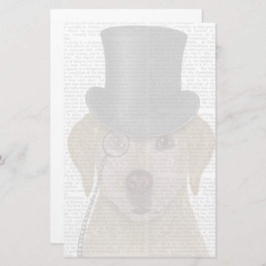 Gele labrador, Formele hond en Pet Briefpapier (Voorkant / Achterkant)