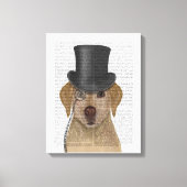 Gele labrador, Formele hond en Pet Canvas Afdruk (Voorkant)