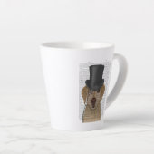 Gele labrador, Formele hond en Pet Latte Mok (Rechterhoek)