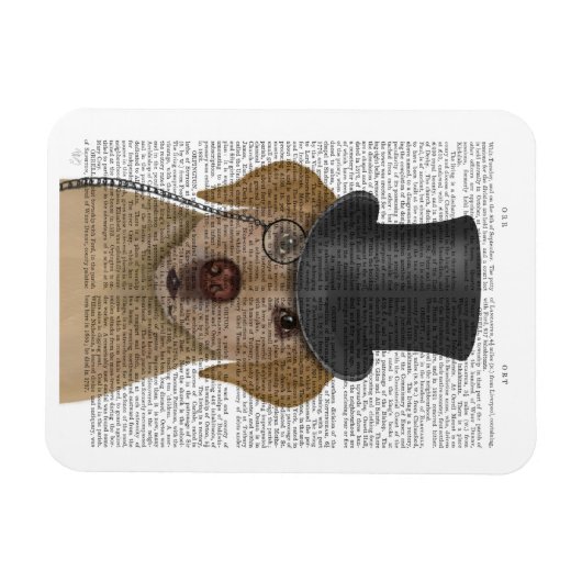 Gele labrador, Formele hond en Pet Magneet (Horizontaal)