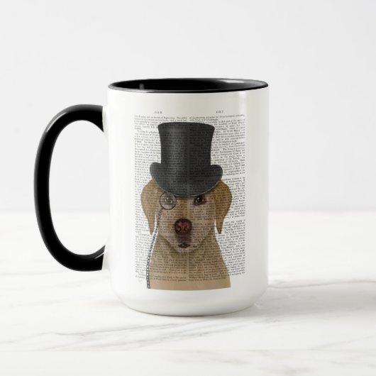 Gele labrador, Formele hond en Pet Mok (Links)