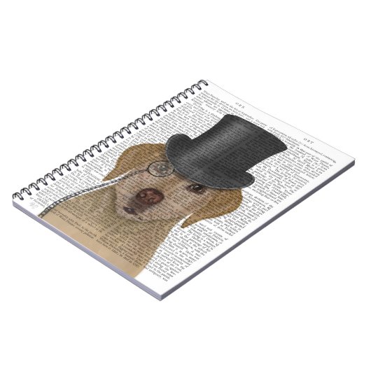 Gele labrador, Formele hond en Pet Notitieboek (Linkerzijde)