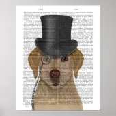 Gele labrador, Formele hond en Pet Poster (Voorkant)