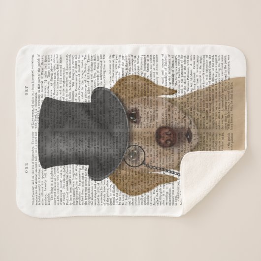 Gele labrador, Formele hond en Pet Sherpa Deken (Voorkant (horizontaal))