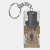 Gele labrador, Formele hond en Pet Sleutelhanger (Voorkant Links)