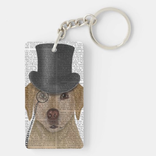 Gele labrador, Formele hond en Pet Sleutelhanger (achterkant)