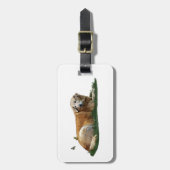 Gele labrador gemengd Bagagelabel van de gebroken (Voorkant verticaal)