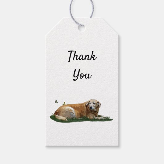 Gele labrador gemengd Breed Dog Gift Label Cadeaulabel (Voorkant)