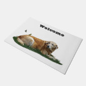 Gele labrador gemengde Breed Deurklep Deurmat (Schuin)