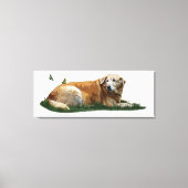 Gele labrador gemengde Breed Dog Canvas afdrukken (Voorkant)