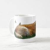 Gele labrador gemengde Breed Dog Coffee Mok (Voorkant links)