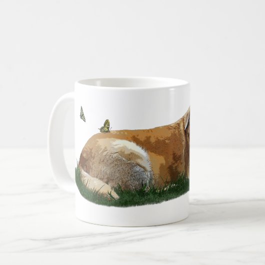 Gele labrador gemengde Breed Dog Coffee Mok (Voorkant links)