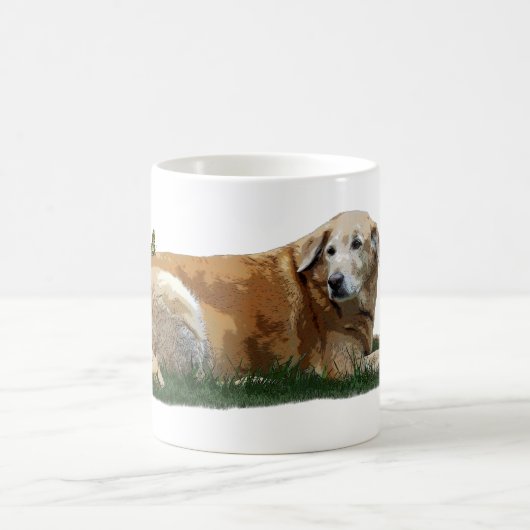 Gele labrador gemengde Breed Dog Coffee Mok (Center)