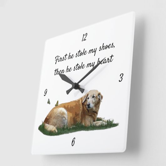 Gele labrador gemengde Breed Dog Wall klok (Hoek)