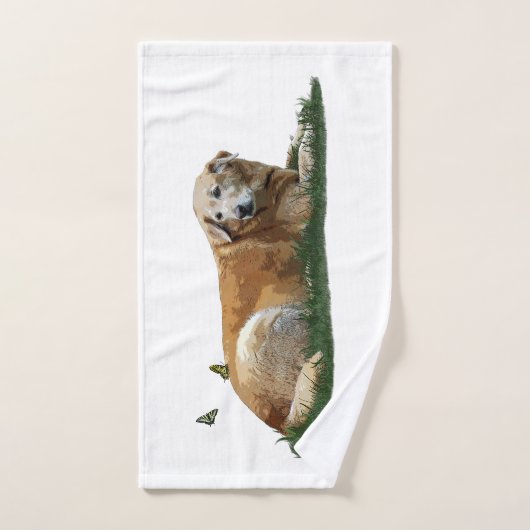 Gele Labrador Gemengde Ras Hond Handdoek (Handdoek)