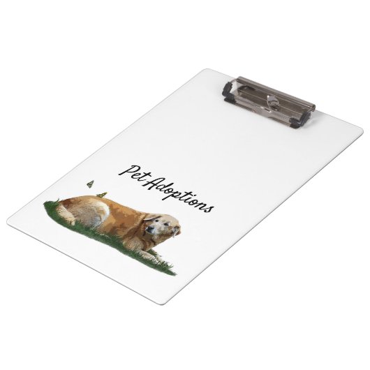 Gele Labrador Gemengde Ras Hond Klembord (Gekanteld)