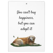 Gele Labrador Gemengde Ras Hond Klembord (Achterkant)