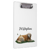 Gele Labrador Gemengde Ras Hond Klembord (Rechts)