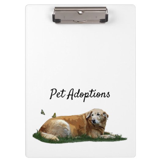 Gele Labrador Gemengde Ras Hond Klembord (Voorkant)