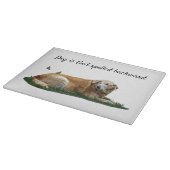 Gele Labrador Gemengde Ras Hond Snijplank (Hoek)