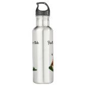 Gele Labrador Gemengde Ras Hond Water Fles (Achterkant)