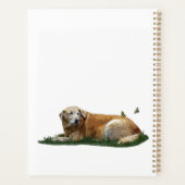 Gele Labrador Gemengde Rashond Dagelijkse Planner (Achterkant)