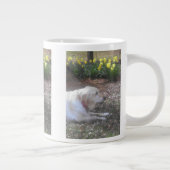 Gele labrador Giant Coffee Mok (Rechts)