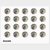 Gele Labrador Gidsenhond Samenwerking – Ronde Sticker (Vel)