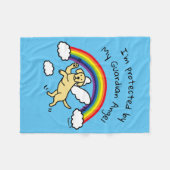 gele Labrador Guardian Angel (regenboogbrug) Fleece Deken (Voorkant (Horizontaal))