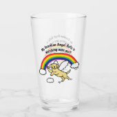 gele Labrador Guardian Angel (regenboogbrug) Glas (Achterkant)