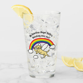 gele Labrador Guardian Angel (regenboogbrug) Glas