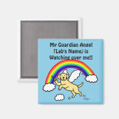 gele Labrador Guardian Angel (regenboogbrug) Magneet (Voorkant / Achterkant)