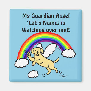 gele Labrador Guardian Angel (regenboogbrug) Magneet