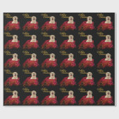 Gele Labrador Hond Kerstmis Cadeaupapier (Vlak)