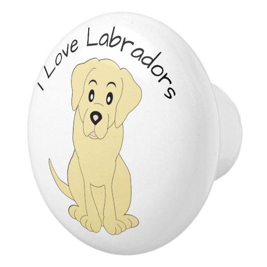 Gele Labrador-hond ontwerp Keramische Knop (Rechts)