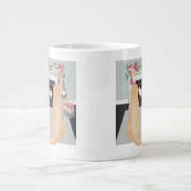 Gele labrador-honden in de kersthapscène