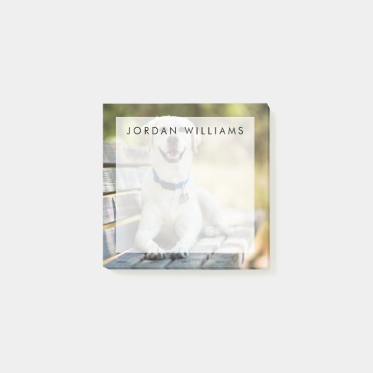 gele labrador introduceert op bank post-it® notes (Voorkant)