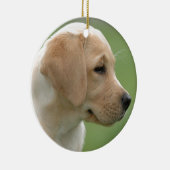 Gele labrador-kapper keramisch ornament (Rechts)