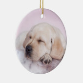Gele labrador-kapper keramisch ornament (Rechts)