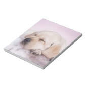 Gele labrador-kapper notitieblok (Linkerzijde)