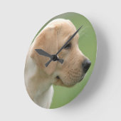 Gele labrador-kapper ronde klok (Hoek)