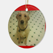 gele labrador keramisch ornament (Links)
