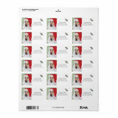 Gele Labrador Kerst Adresetiketten Etiket (Full Sheet)