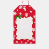 Gele Labrador Kerstgewei Cadeaulabel (Achterkant)