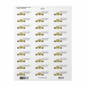 Gele labrador kijken naar uw retouradres etiket (Full Sheet)