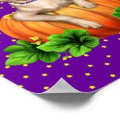Gele Labrador Labr-O-Lantern Poster (Hoek)