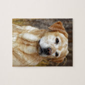 gele labrador legpuzzel (Horizontaal)