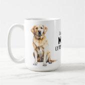 Gele LABRADOR MAM Schattige Stijlvol Pet Hondenlie Koffiemok (Links)