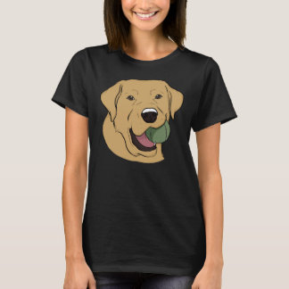 Gele labrador met bal t-shirt