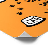 Gele labrador met een volle buikCartoon Poster (Hoek)